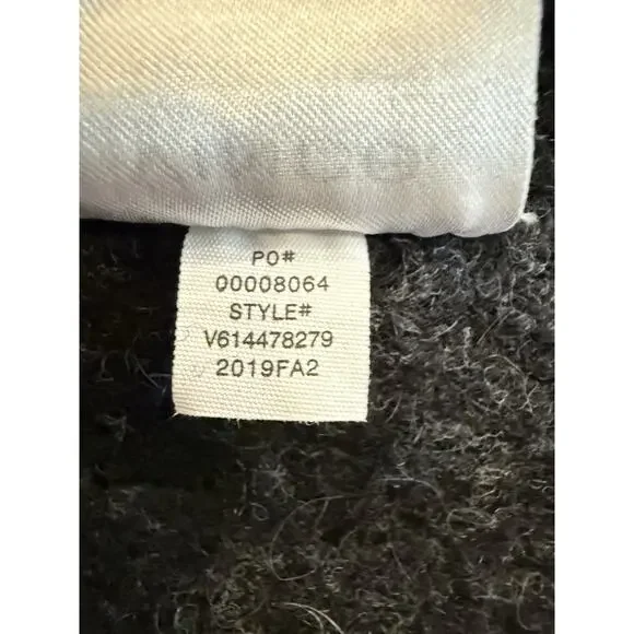 Vince Womens Black Long Brushed Wool Alpaca One Button Jacket Overcoat M $695 - Picture 8 of 10